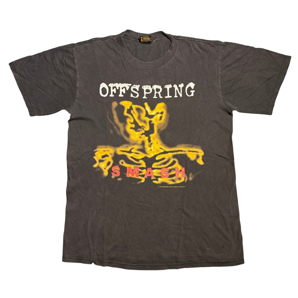 Vintage 1994 The Offspring Smash Shirt Brockum Made in USA Black L Punk Rock Tee